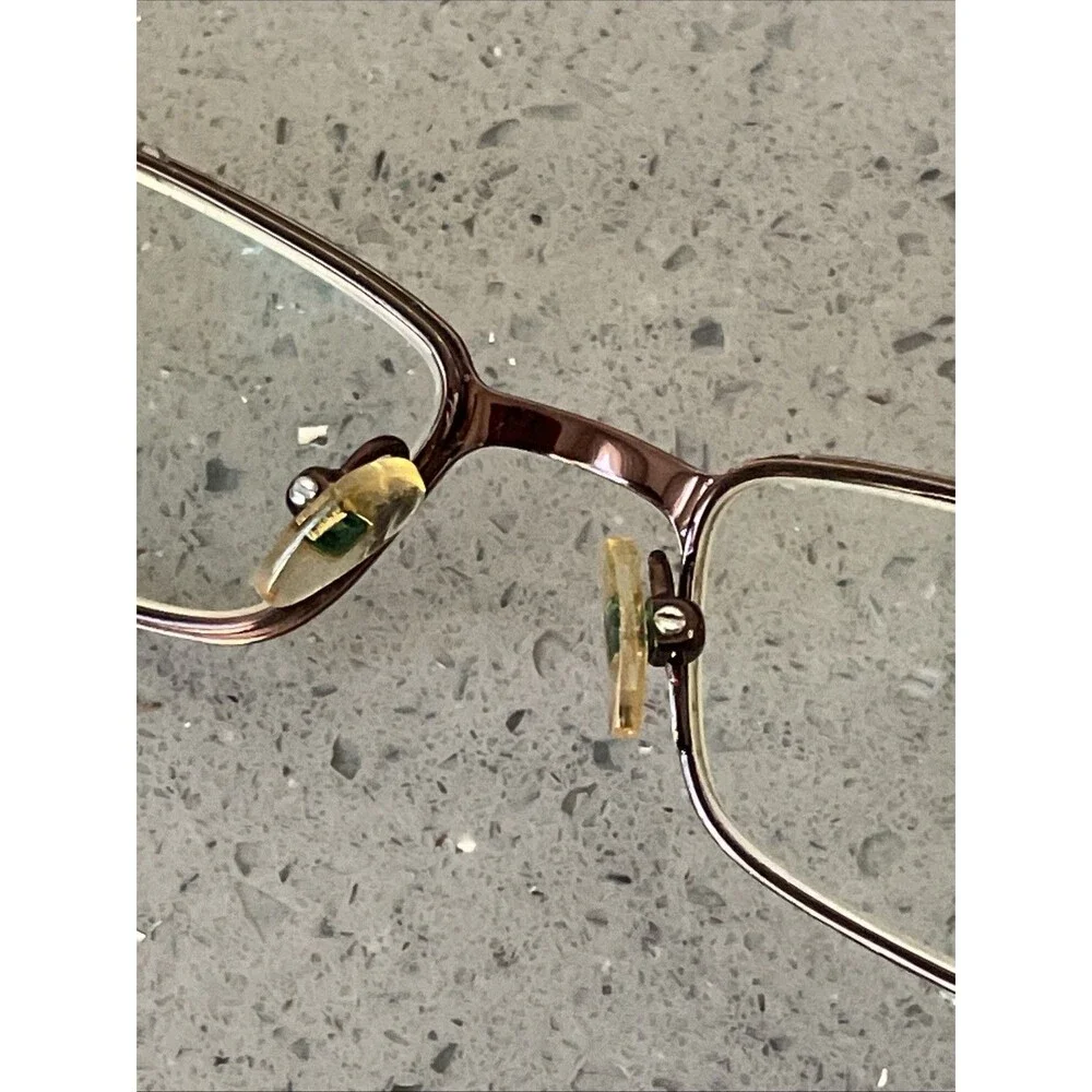 MIZYAKE Japan 4911 Brown Burgundy Red Half Rim Eyeglasses Frames ONLY